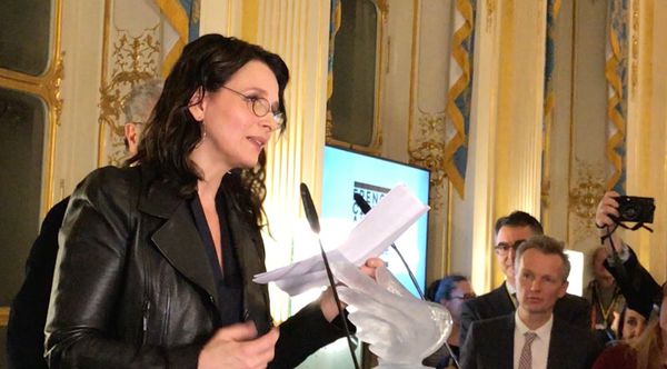 Juliette Binoche gave an emotional acceptance speech as she received her French Cinema Award at the Ministry of Culture in Paris